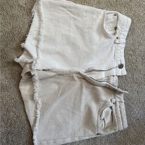 Women's Cream Jean Shorts